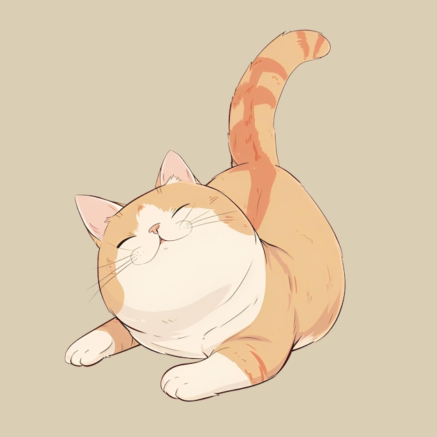 Cat pose art cutout