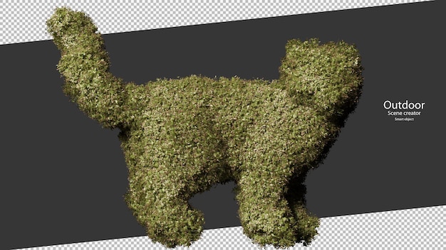 Cat shaped garden hedges