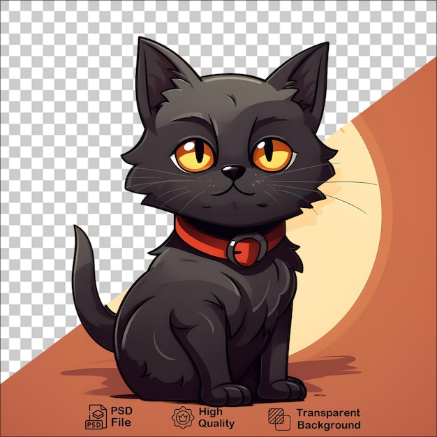 Cat sticker on transparent background png file