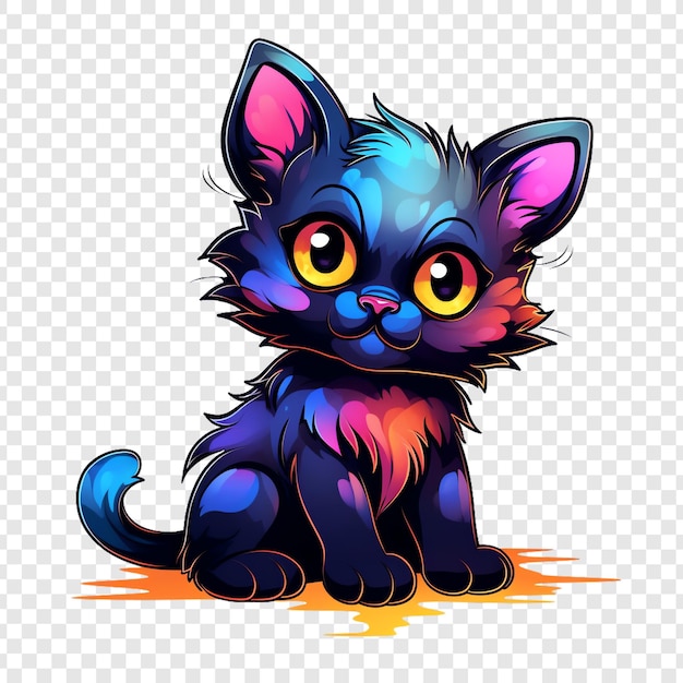 PSD a cat with a collar that saysthe name  the blue cat