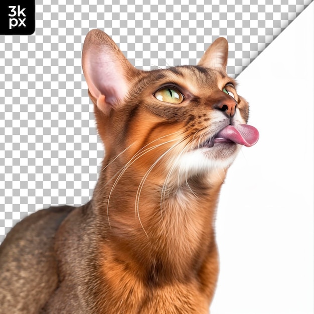 кошка с зубной щеткой во рту