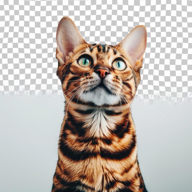 PSD a cat with a white nose and a black and brown pattern