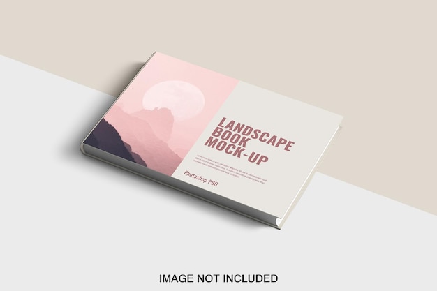 PSD catalogo mockup con copertina rigida isolato