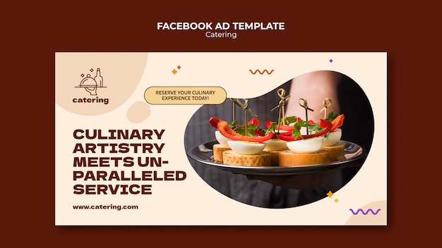 Catering service facebook template