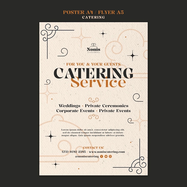 PSD catering  template design