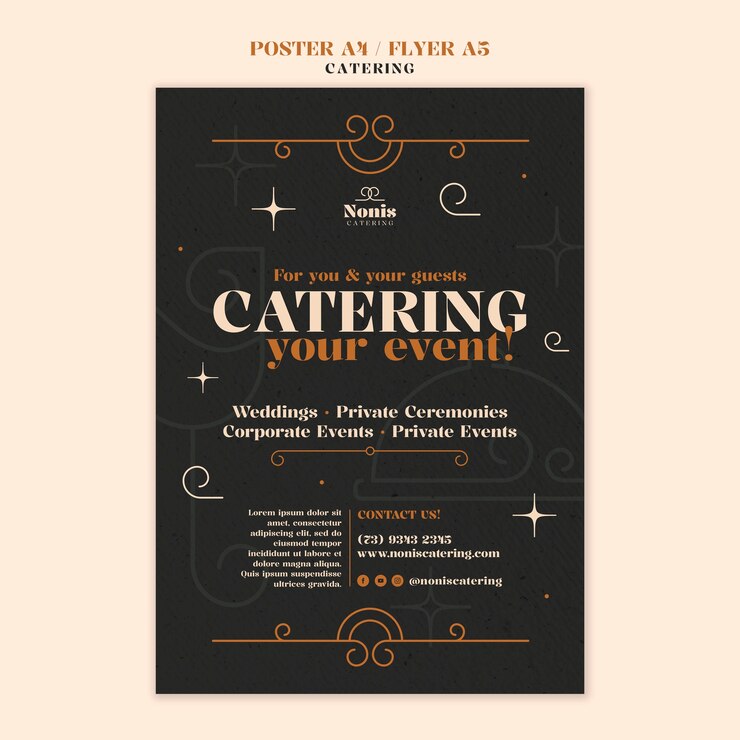 PSD catering  template design
