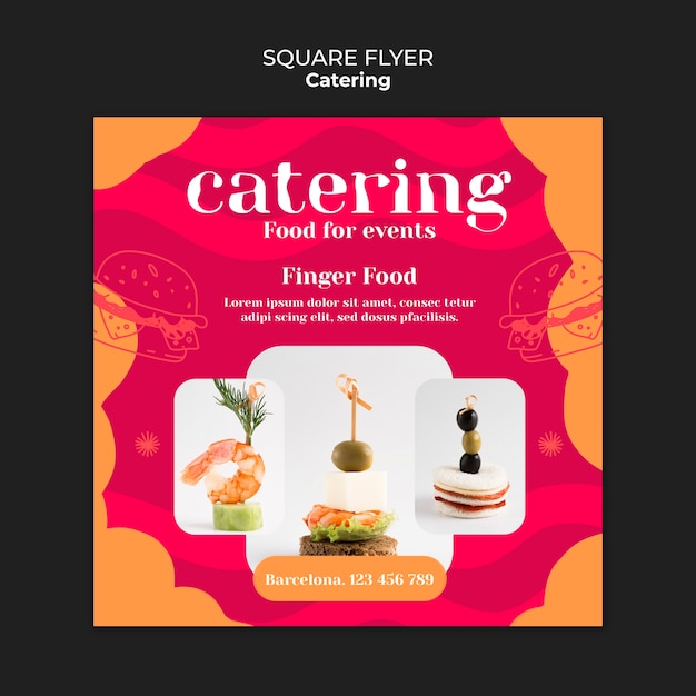Catering template design