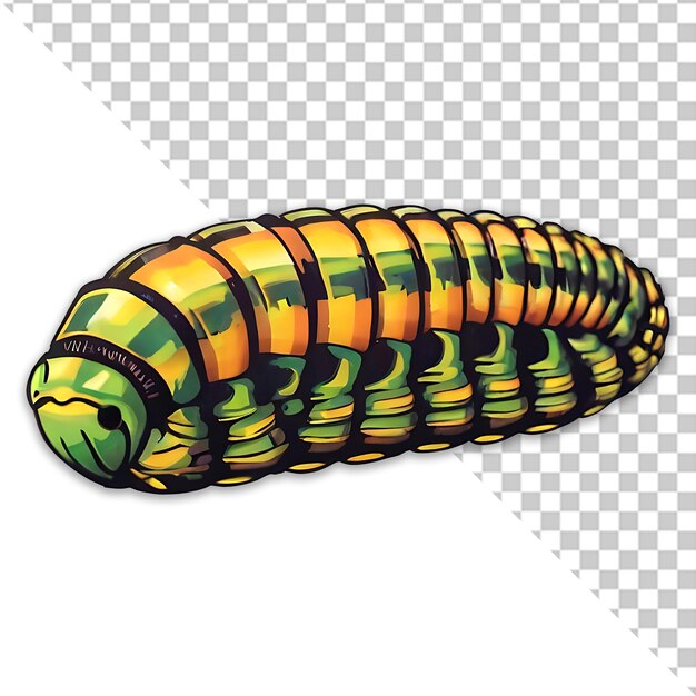 PSD caterpillar transparent background psd