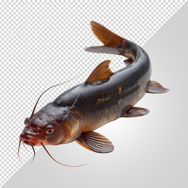 PSD catfish isolated on white background