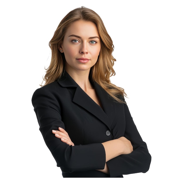 PSD caucasian successful confident young businesswoman