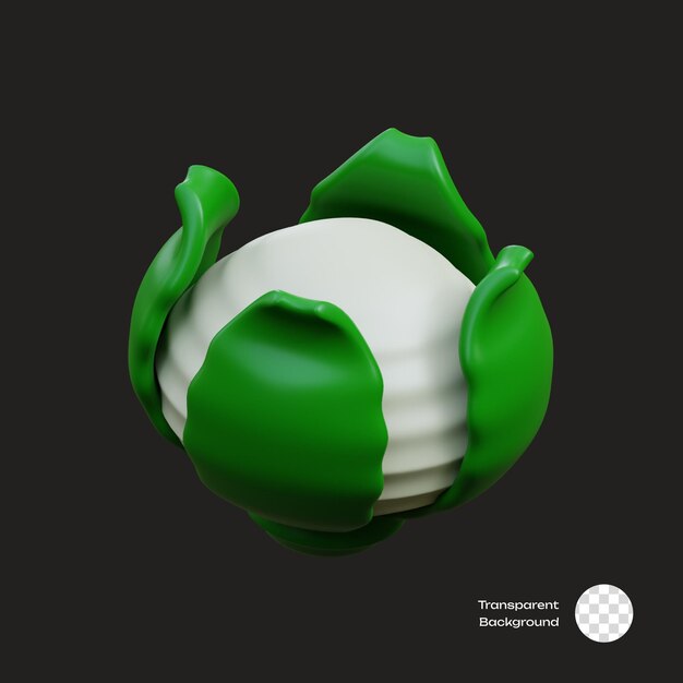 Cauliflower Vegetables 3D Icon