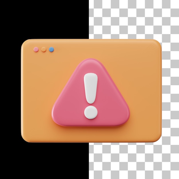 Caution 3d icon
