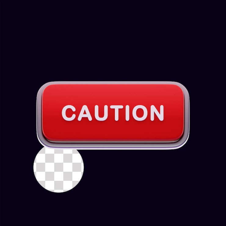 PSD caution red button click call to action
