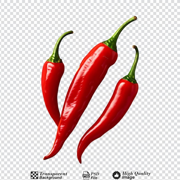 PSD cayenne pepper isolated on transparent background
