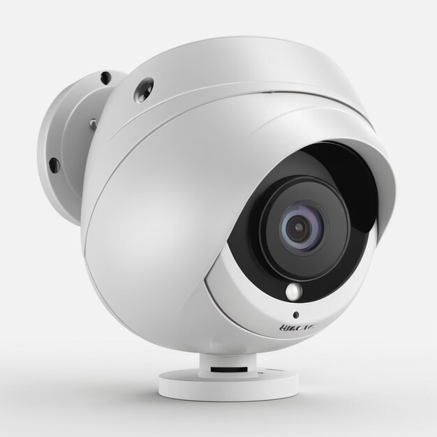 PSD cctv-camera psd op een witte achtergrond