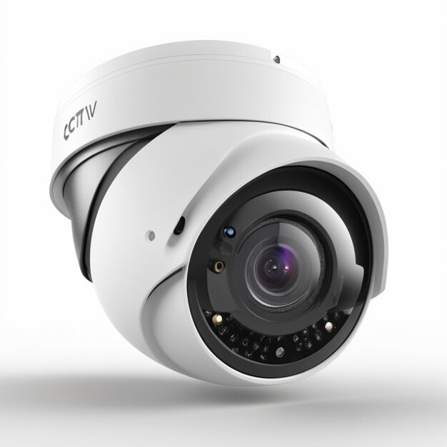 Cctv camera psd on a white background