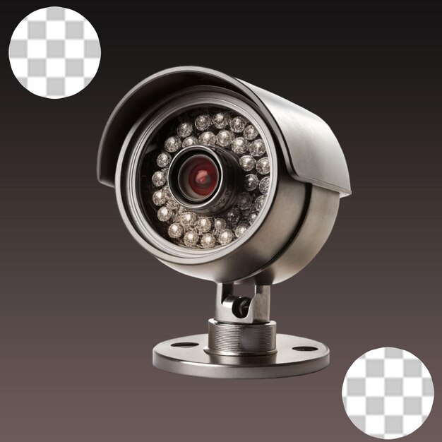 Cctv-camera's op een doorzichtige achtergrond.