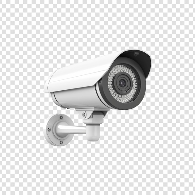 PSD cctv camera or security camera on a transparent background