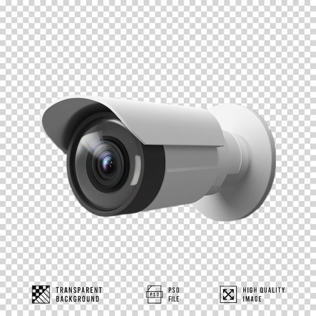 在透明背景上的 CCTV 摄像头