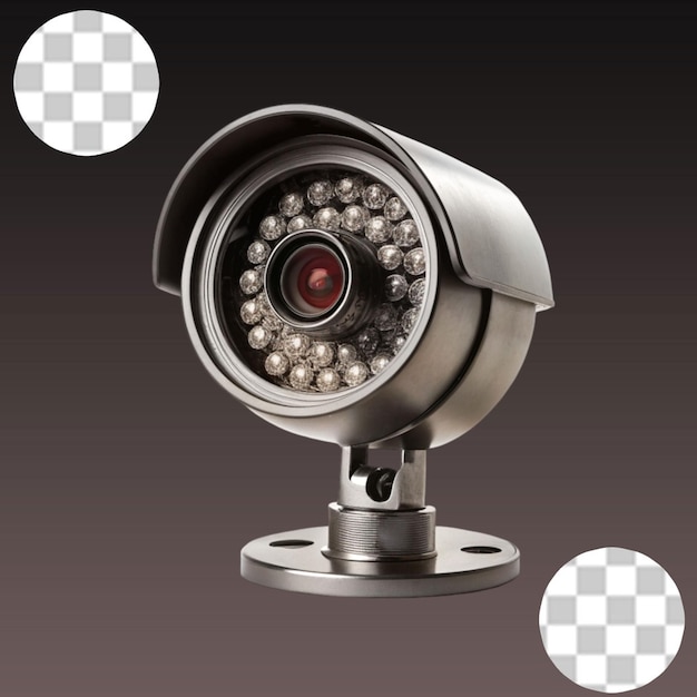 PSD cctv cameras on transparent background