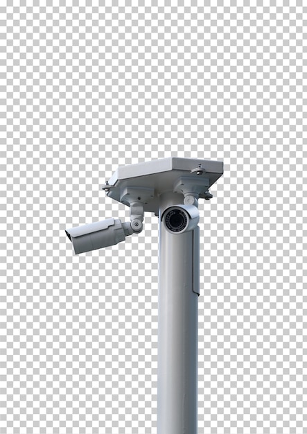 PSD cctv security camera pole isolated