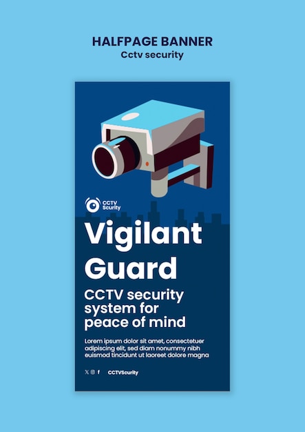 PSD cctv security template design