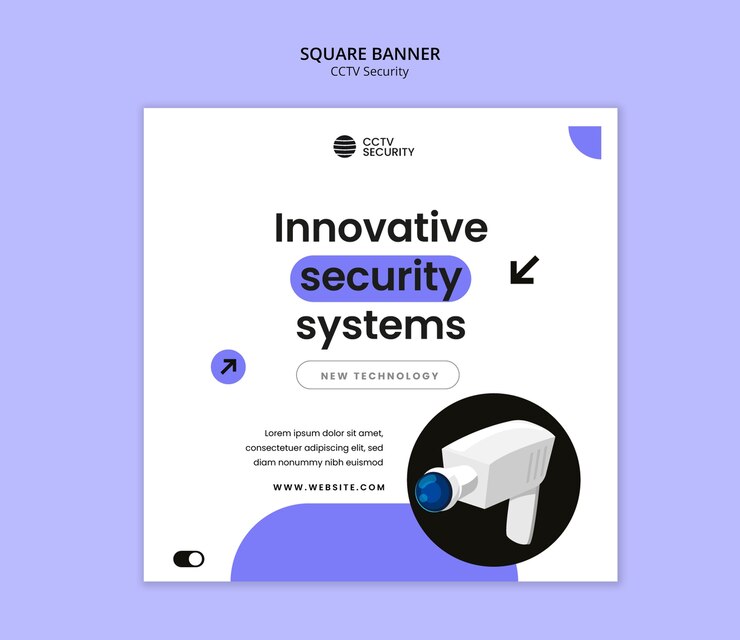 PSD cctv security template design