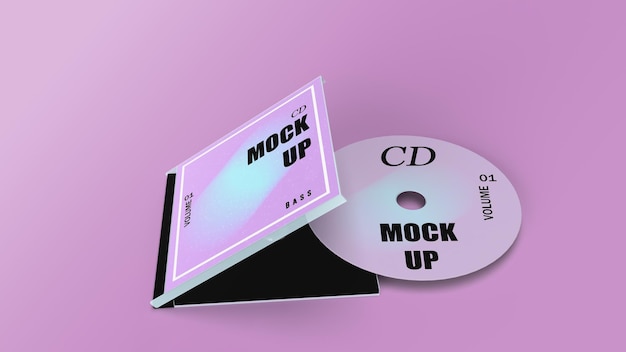 PSD cd cover album art mockup