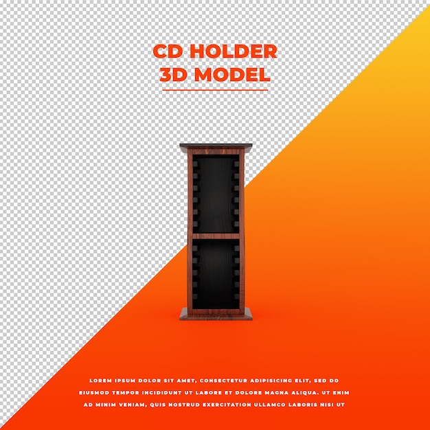 Cd-houder 3d geïsoleerd model