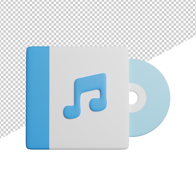 Cd media player front view 3d rendering icon illustration ontransparent background