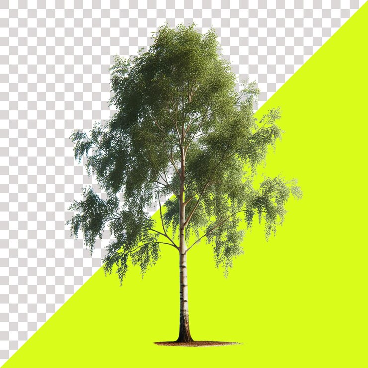 PSD cedar tree isolated on a transparent background