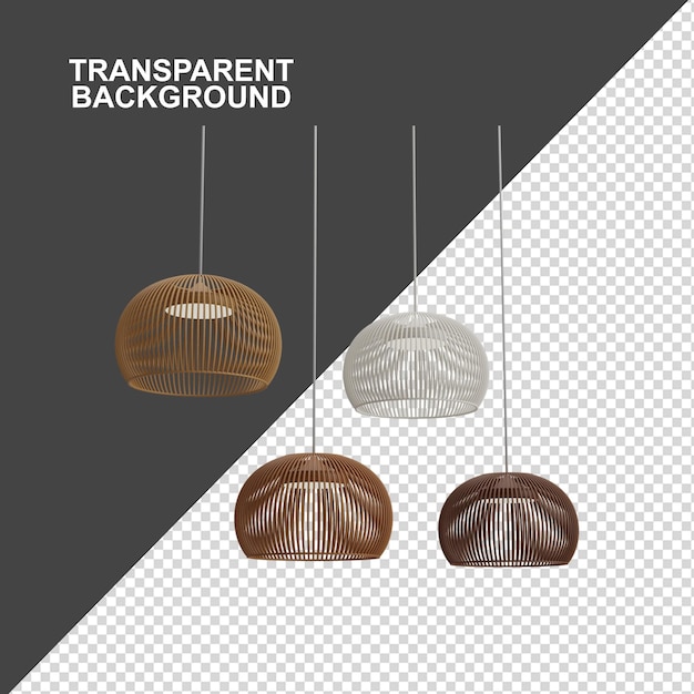 Ceiling lamp in turned on and turned off state design concept on transparent background realistic il