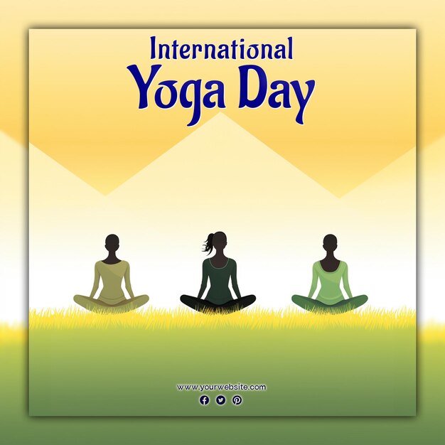 Celebrate international yoga day for social media post