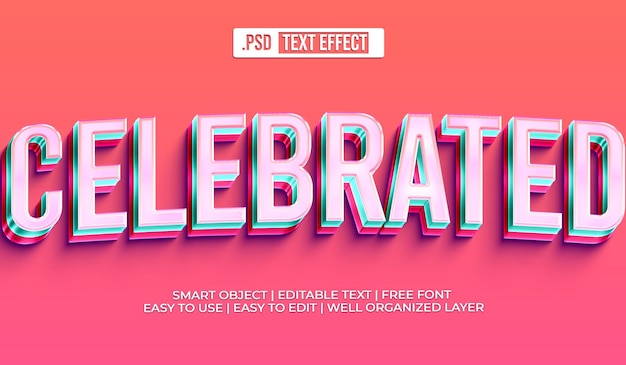 Celebrate text style effect