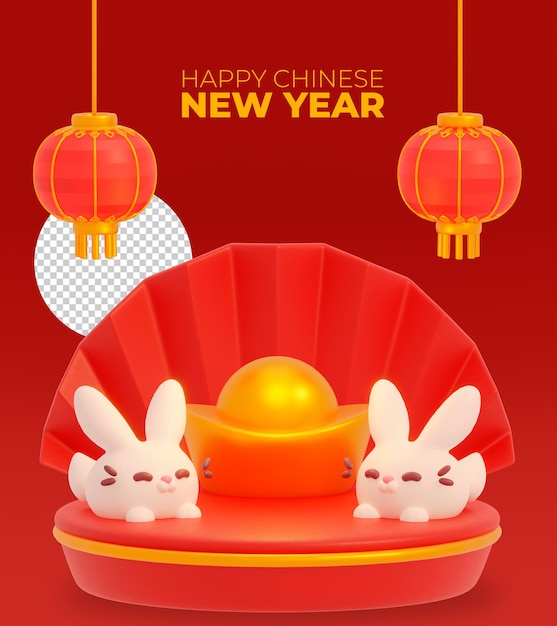 Celebrating the chinese new year of the rabbit