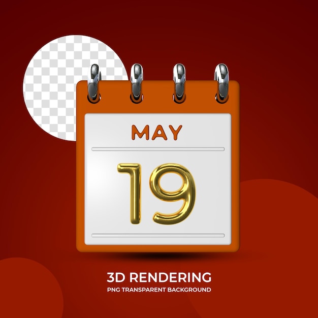 Празднование 19 мая шаблон плаката 3d рендеринг