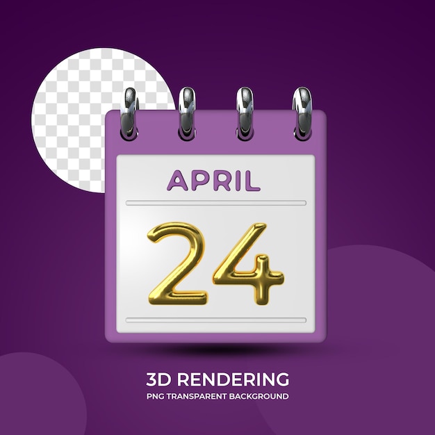 Celebrazione il 24 aprile poster modello rendering 3d