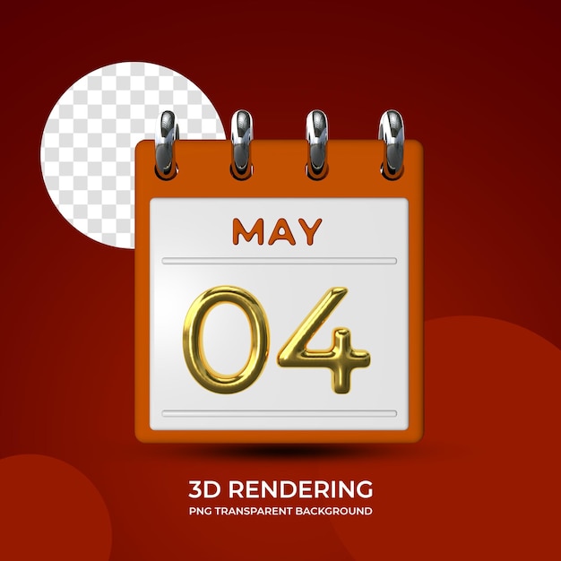 Celebrazione il 4 maggio poster modello 3d rendering