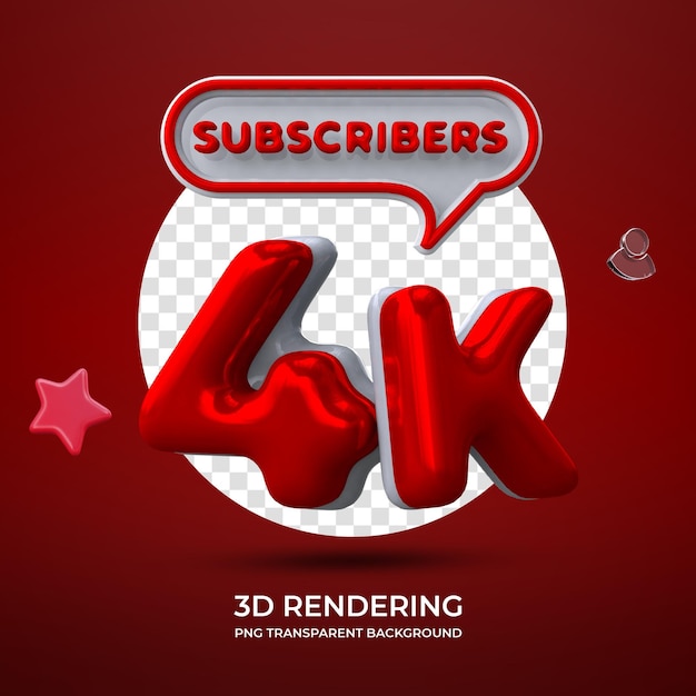 Дизайн плаката Celebration 4K Subscribers для публикации в социальных сетях