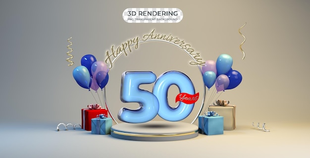 celebration 50 years anniversary banner template
