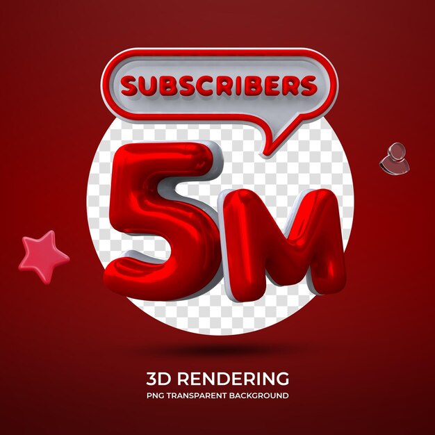 Celebration 5m subscribers poster design for social media post