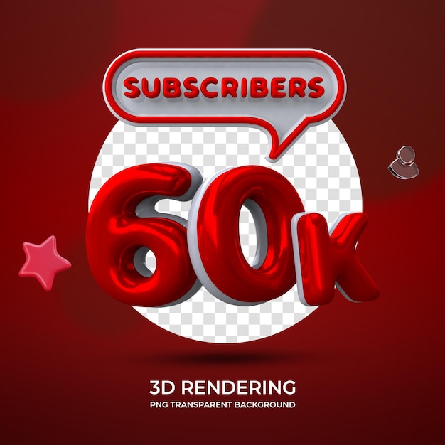 PSD celebration 60k subscribers poster design for social media post