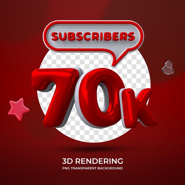 Celebration 70K Subscribers Poster Design for Social media post