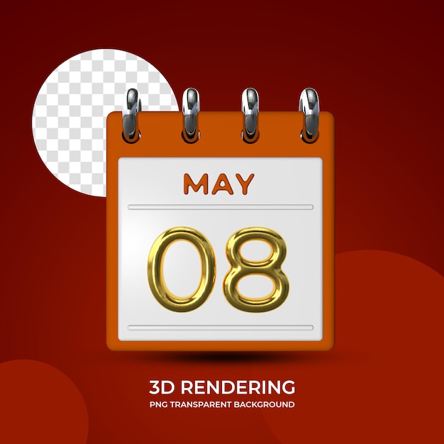 Celebrazione l'8 maggio poster modello 3d rendering
