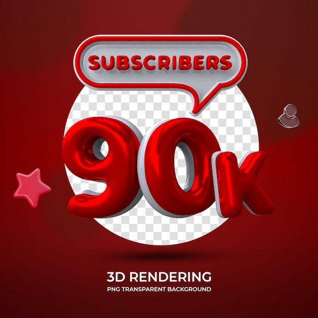 Celebration 90K Subscribers Poster Design for Social media post