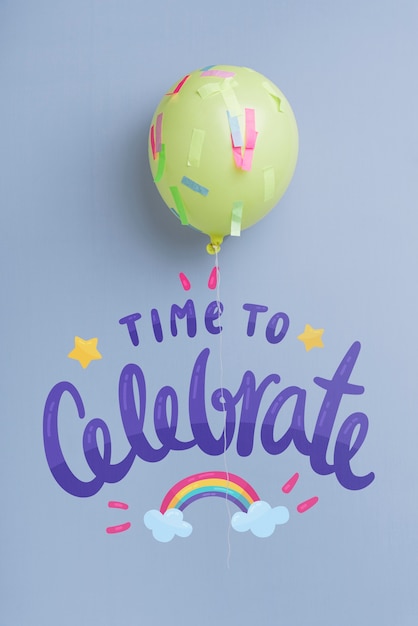 Celebration balloon with copy space