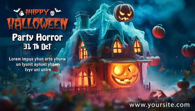 celebration banner happy halloween poster