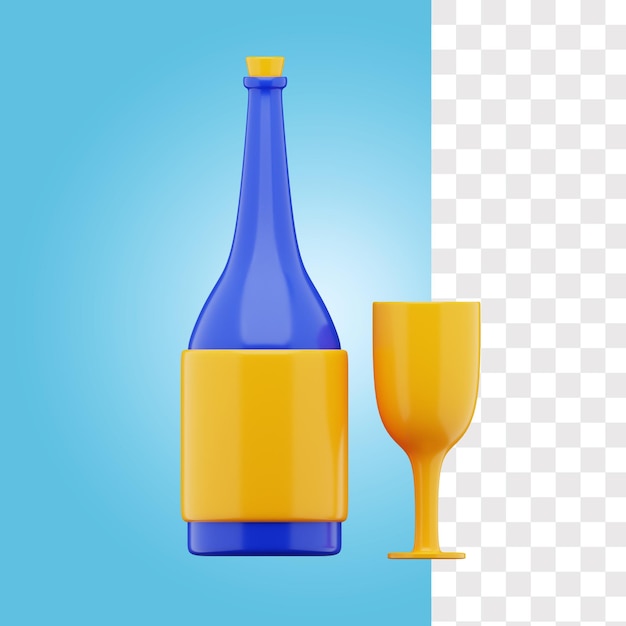 PSD celebration drink 3d icon