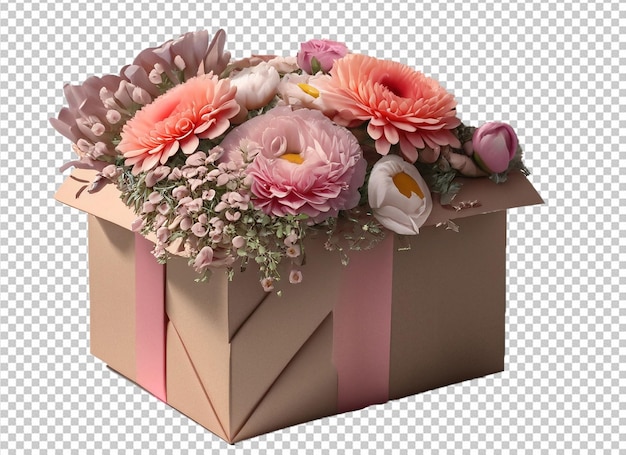 Celebration gift with flowers