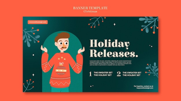 celebrational christmas banner template